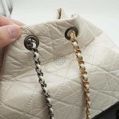 Chanel gabrielle backpack black and online white